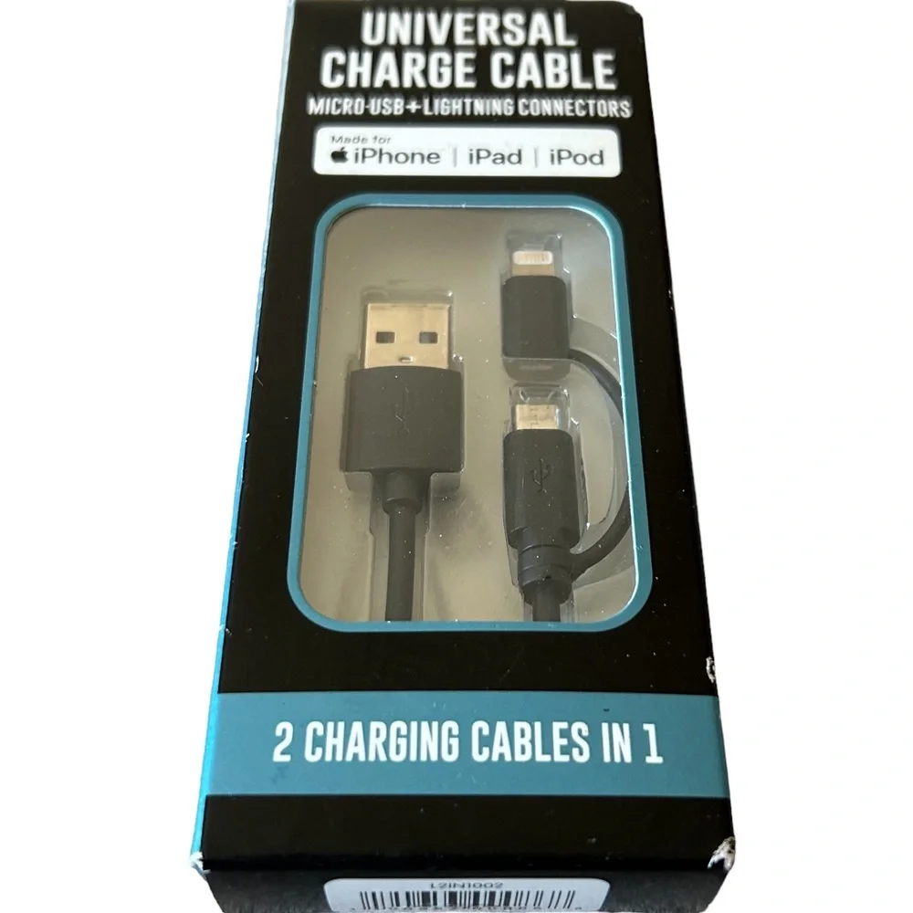 Universal Charging Cable Micro - USB - Lightning Connection iPhone/iPad/iPod New